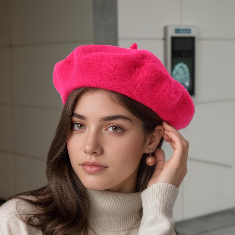 AURORAAEGIS French Beret Hats for Women - Classic Wool Beret Hats Soft Knit Winter Cloche for Daily Outfits - Image 4